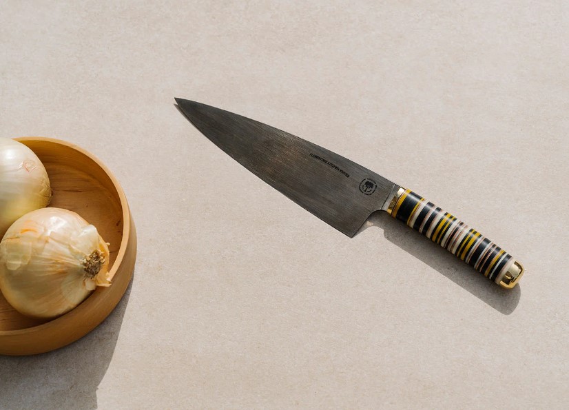 Florintine Spanish Chef Knife with wood handle